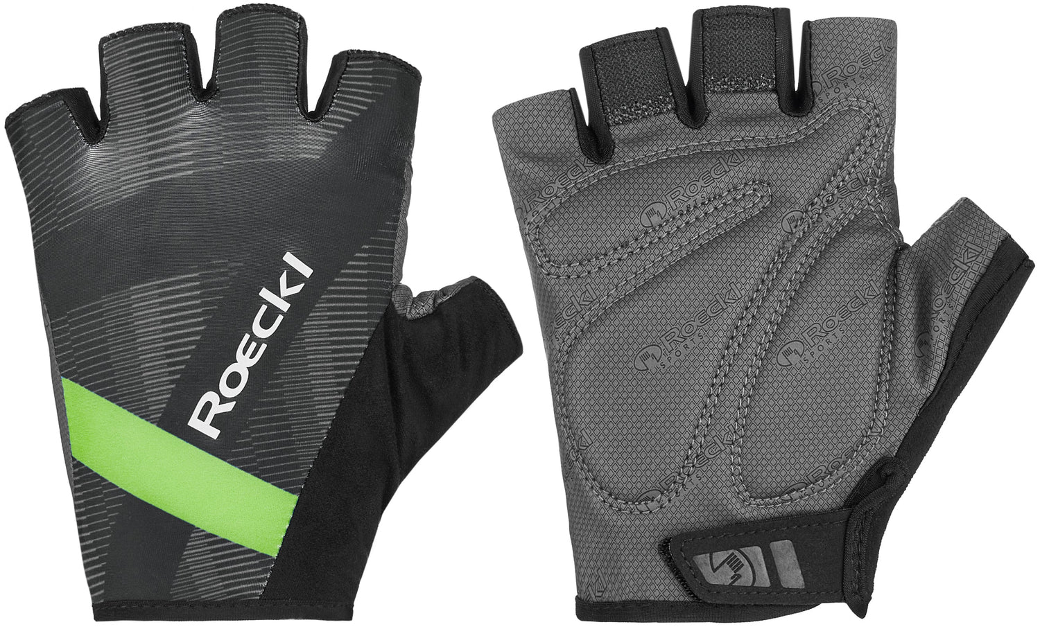 Gants Roeckl Busano Black Shadow/kiwi