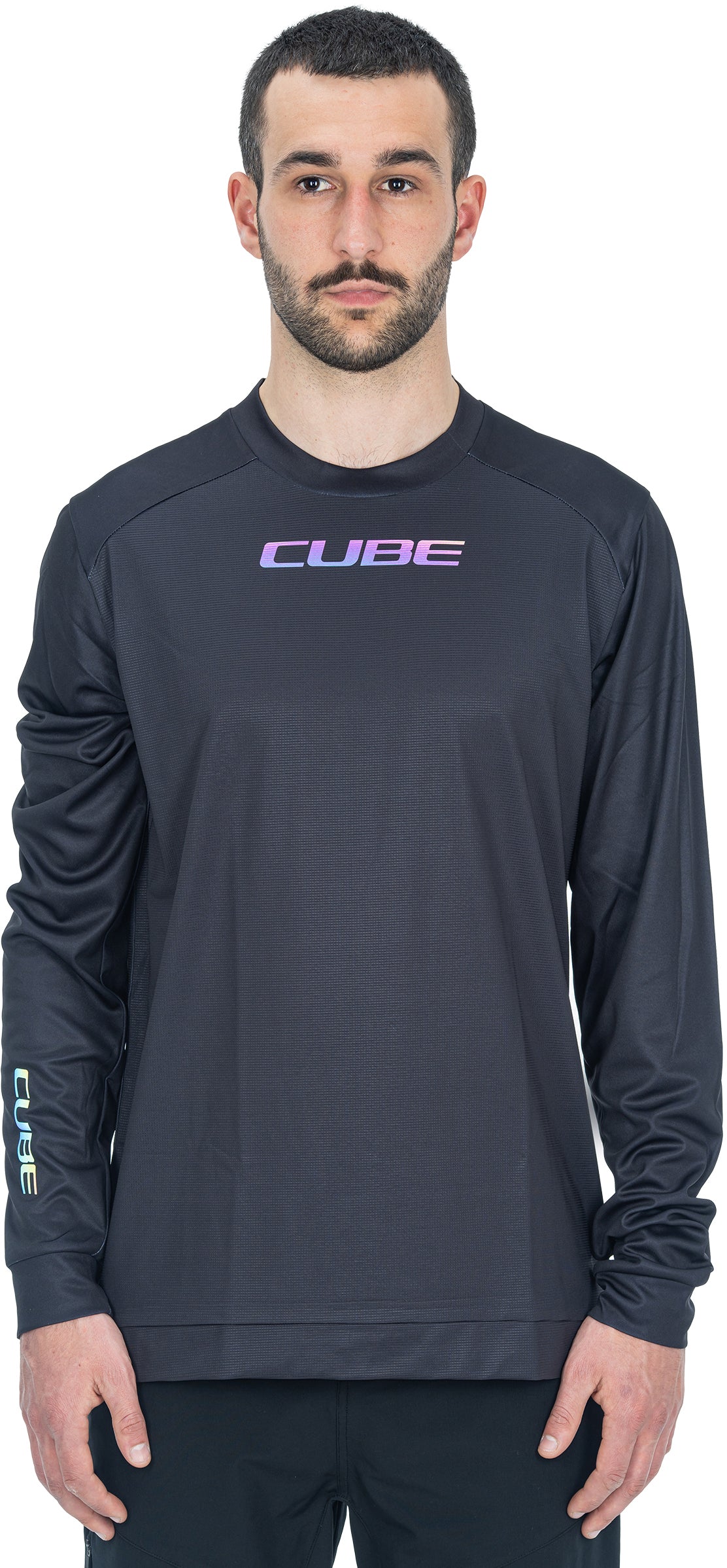 CUBE ATX Maillot col rond manches longues noir Homme