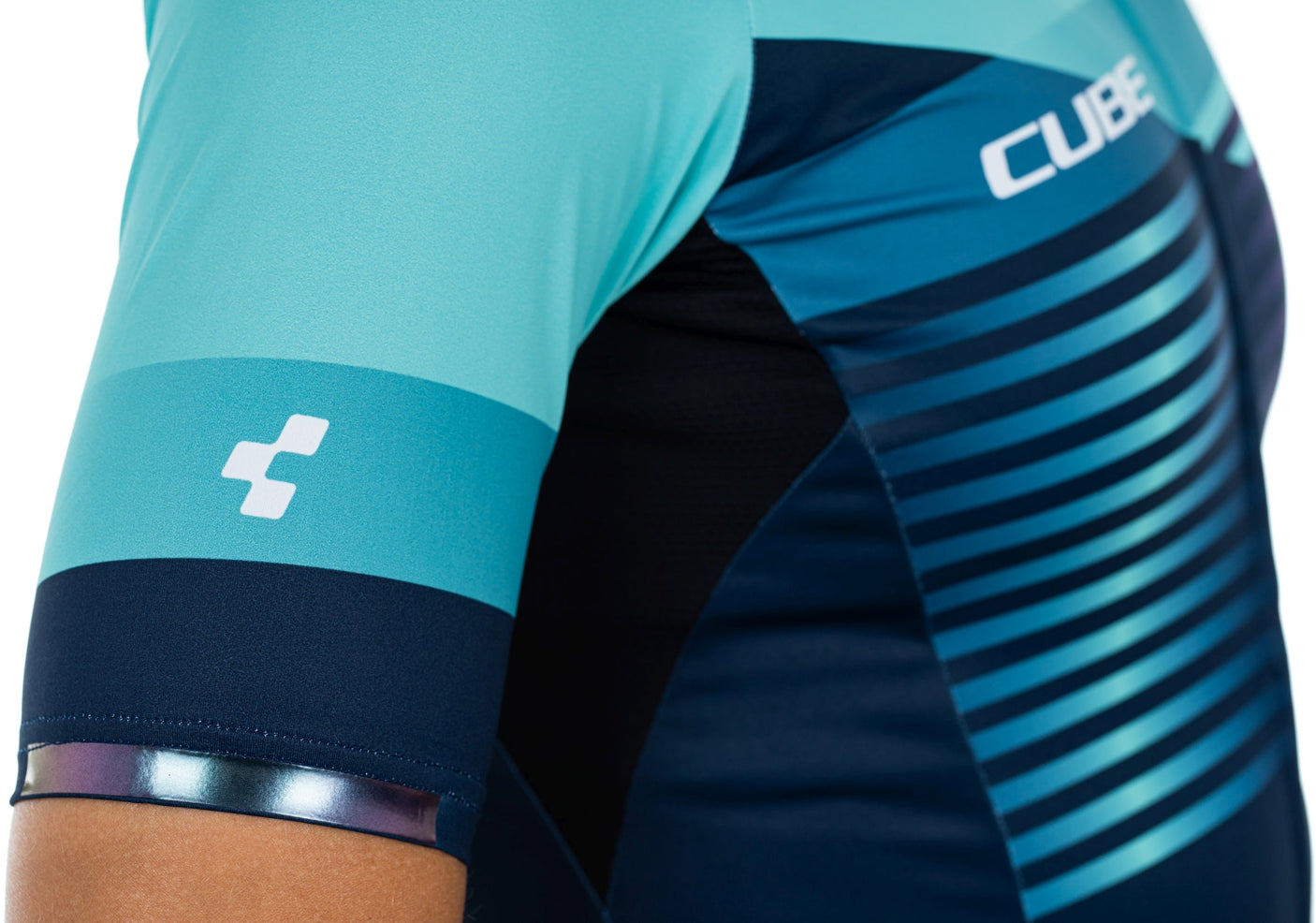 CUBE TEAMLINE WS Maillot manches courtes blue´n´mint
