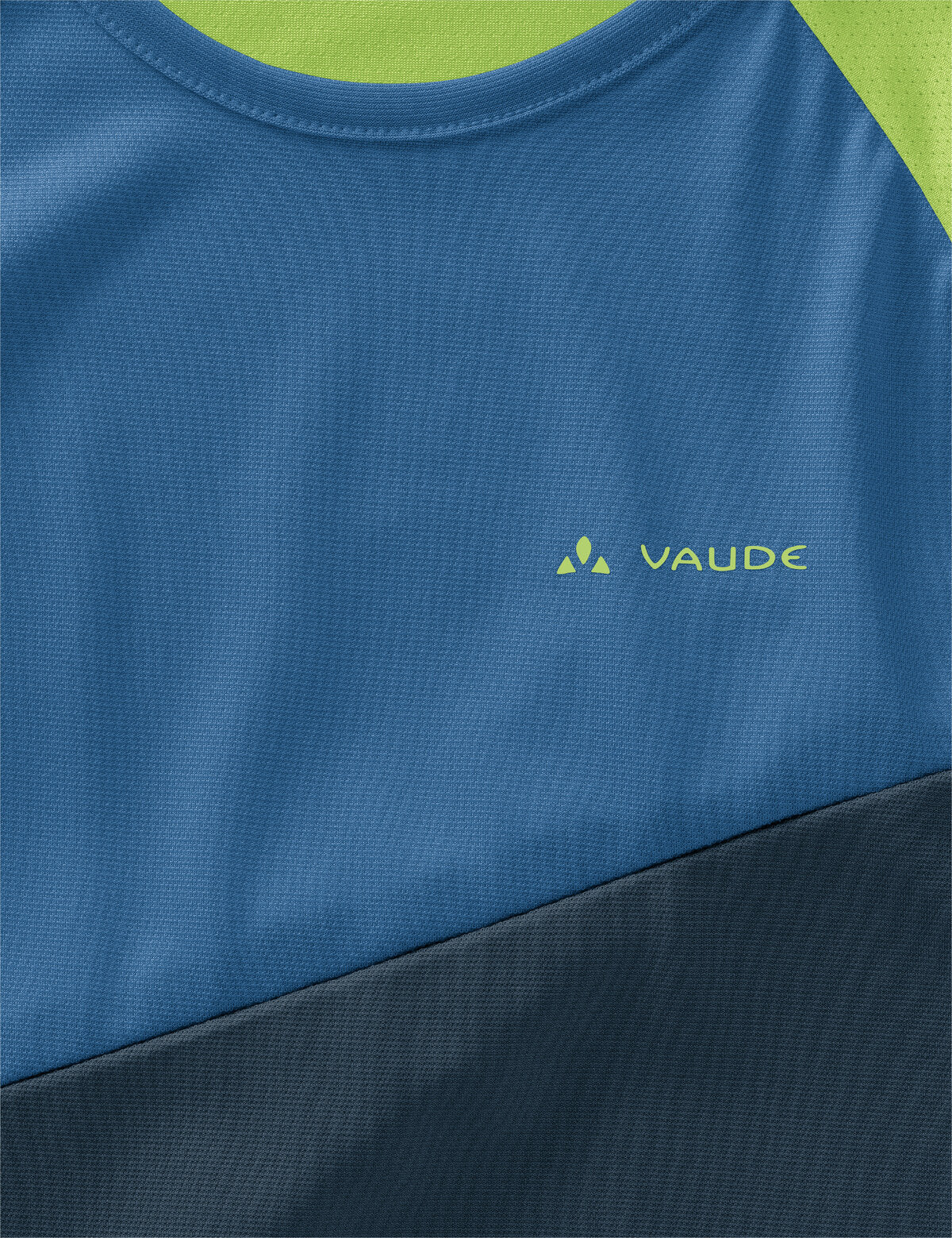 VAUDE Moab T-shirt manches longues enfant bleu/vert