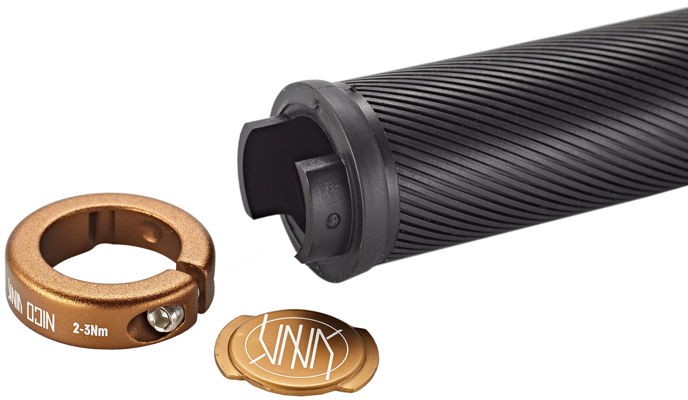 Reverse Nico Vink Signature Series poignées Lock-On Ø30x130mm noir/marron