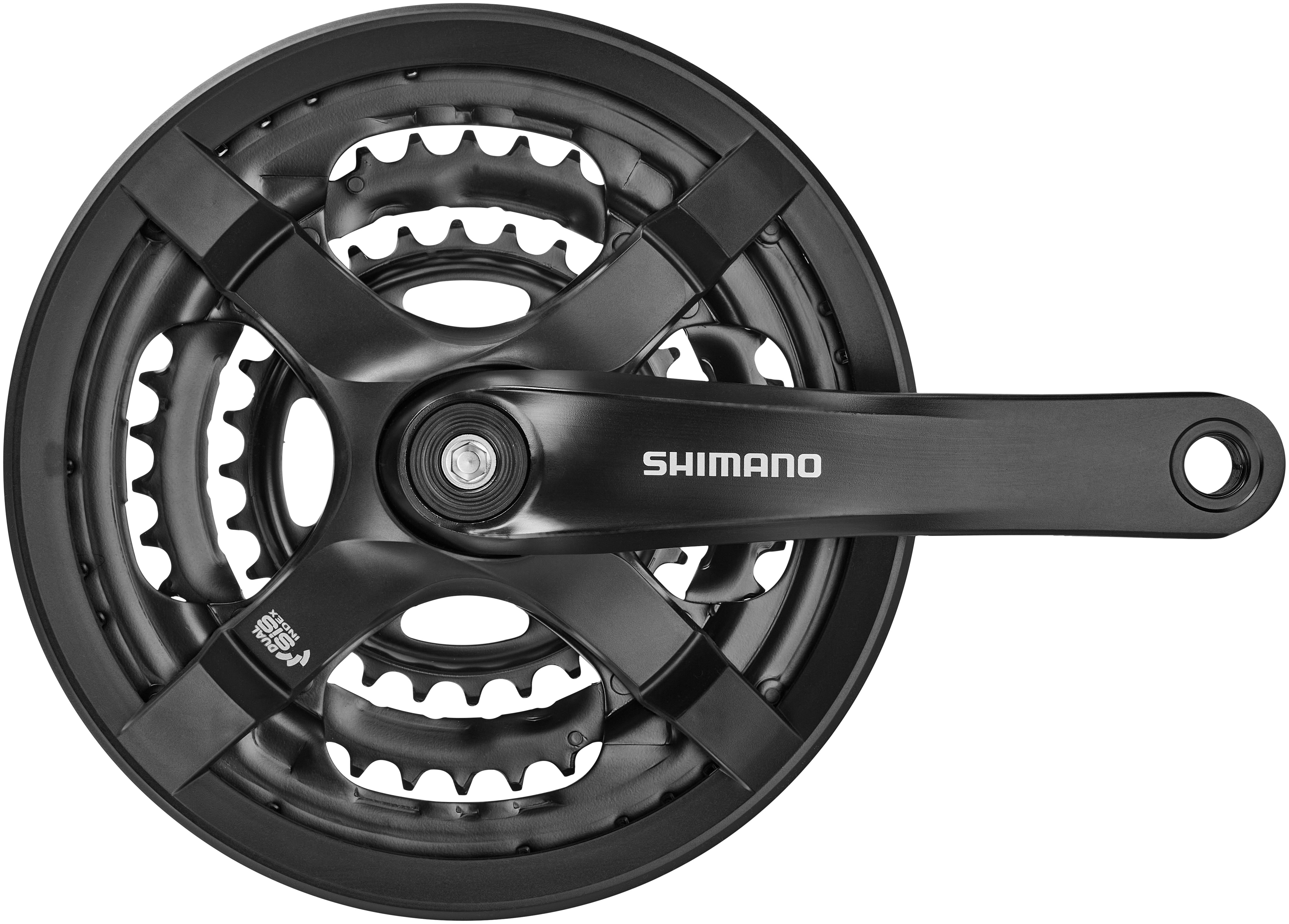 Shimano FC-TY501 pédalier 6/7/8 vitesses 48-38-28 dents avec protège-chaine noir