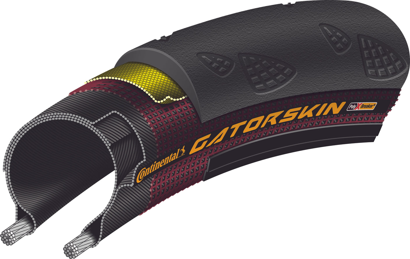 Continental GatorSkin pneu à tringle PolyX Breaker 28"