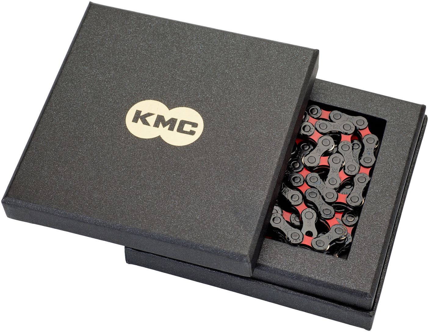 KMC DLC 12 chaîne 12 vitesses noir/rouge