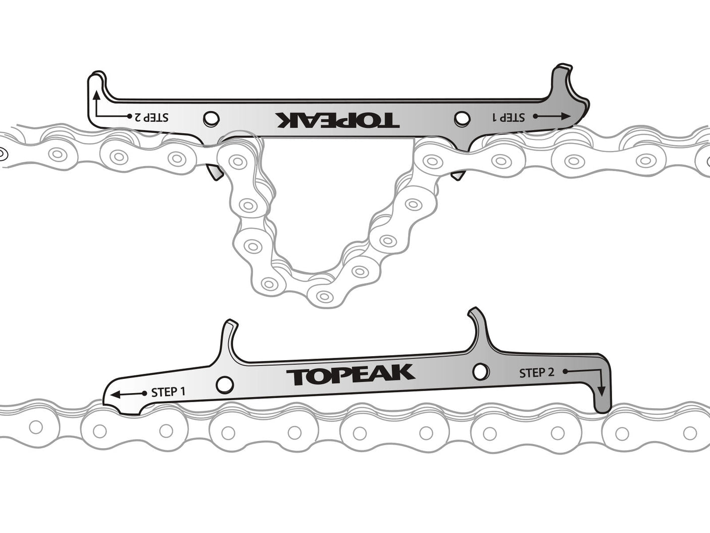 Crochets de fixation de chaîne Topeak & jauge d'usure