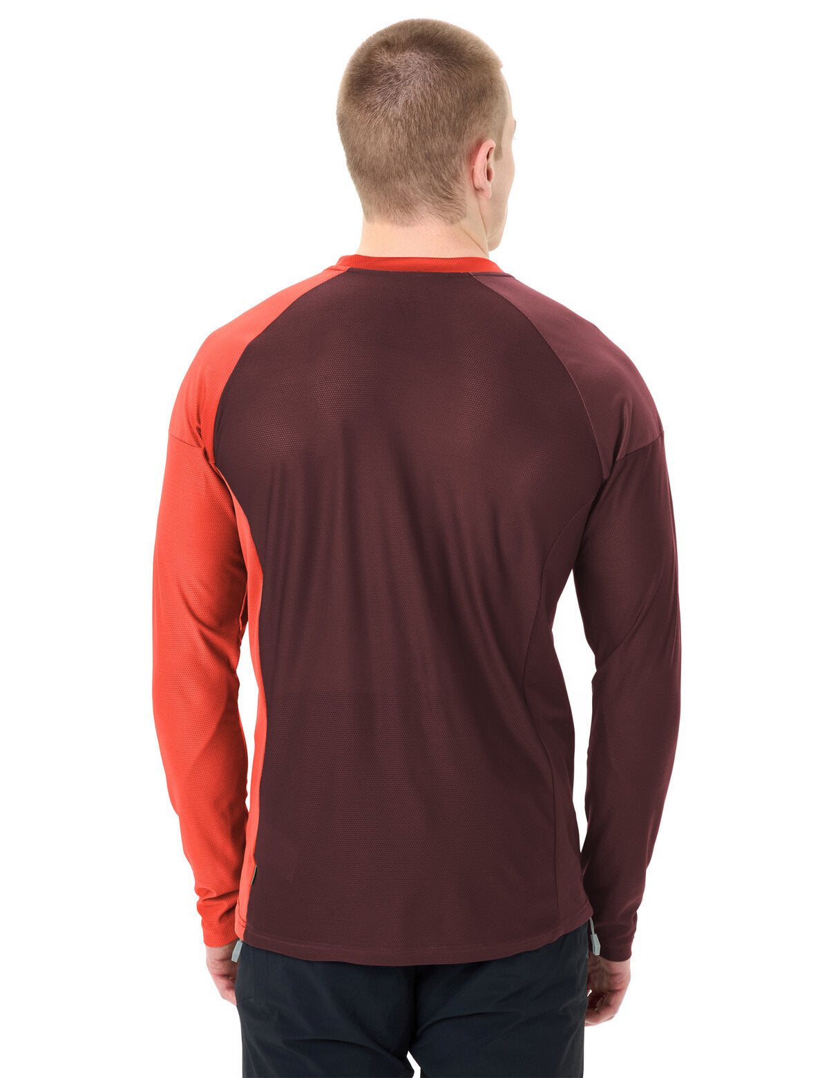 VAUDE T-shirt Moab LS homme VI glowing red/black