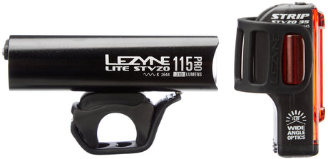 Lezyne Lite Pro 115/Strip Drive Kit d'éclairage LED noir