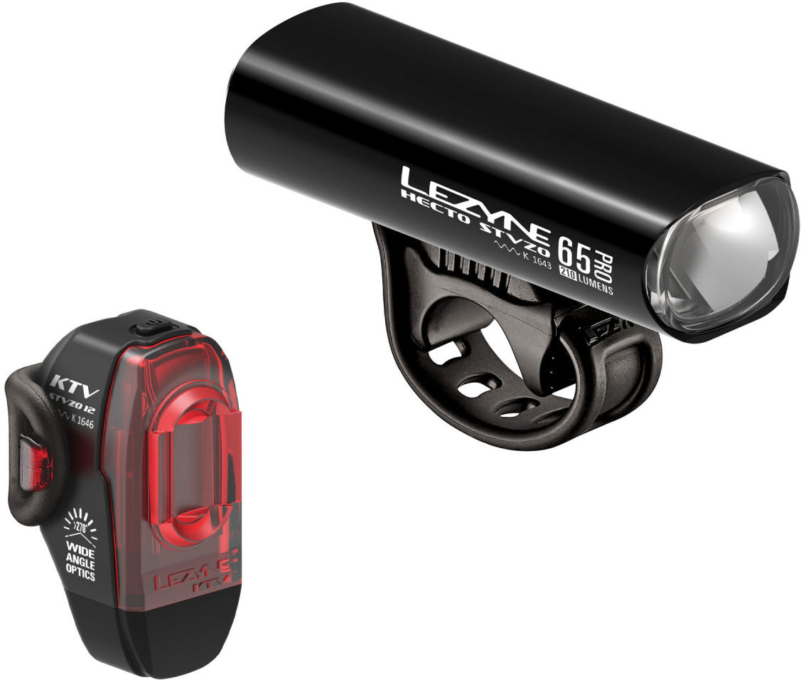 Lezyne Hecto Pro 65/KTV Drive Kit d'éclairage LED noir