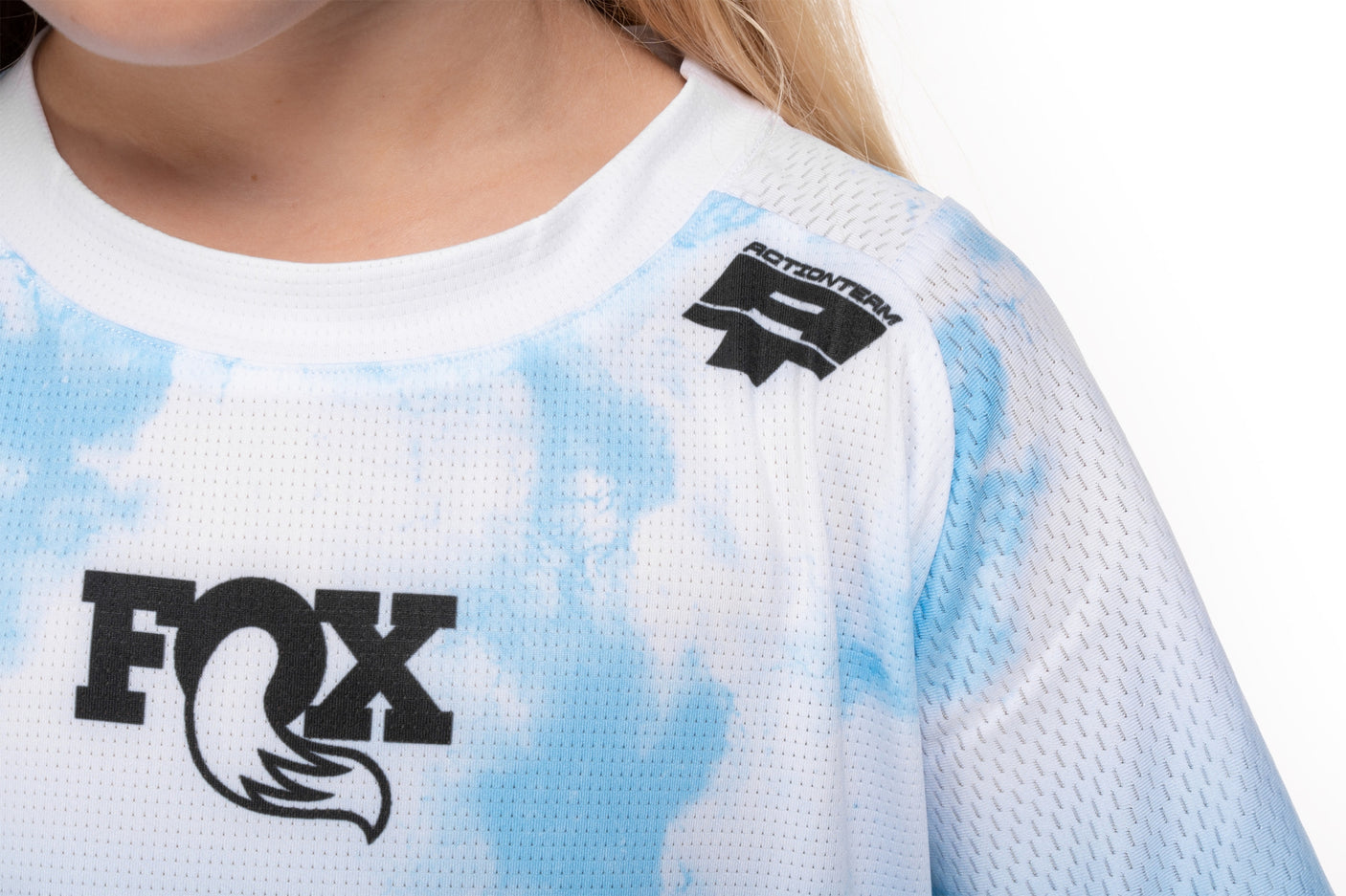 CUBE MTB Maillot ROOKIE X Actionteam manches courtes topas bleu