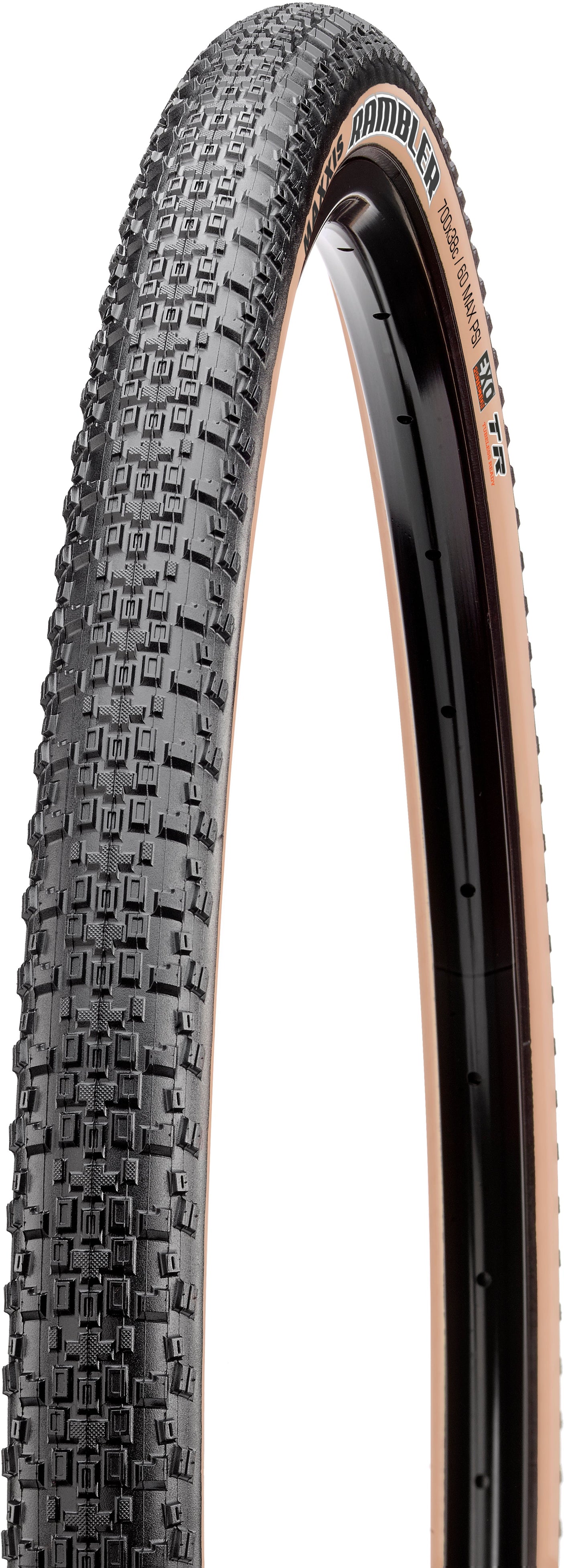 Pneu pliant Maxxis Rambler 700x40C Dual EXO TR Tanwall noir/marron clair