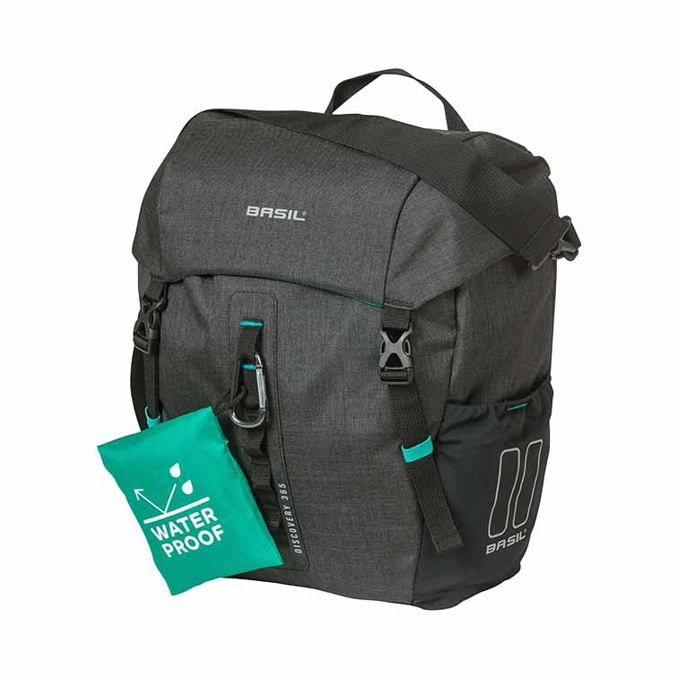 Basil Discovery 365D Sacoche simple pour porte-bagages M 9l noir/turquoise