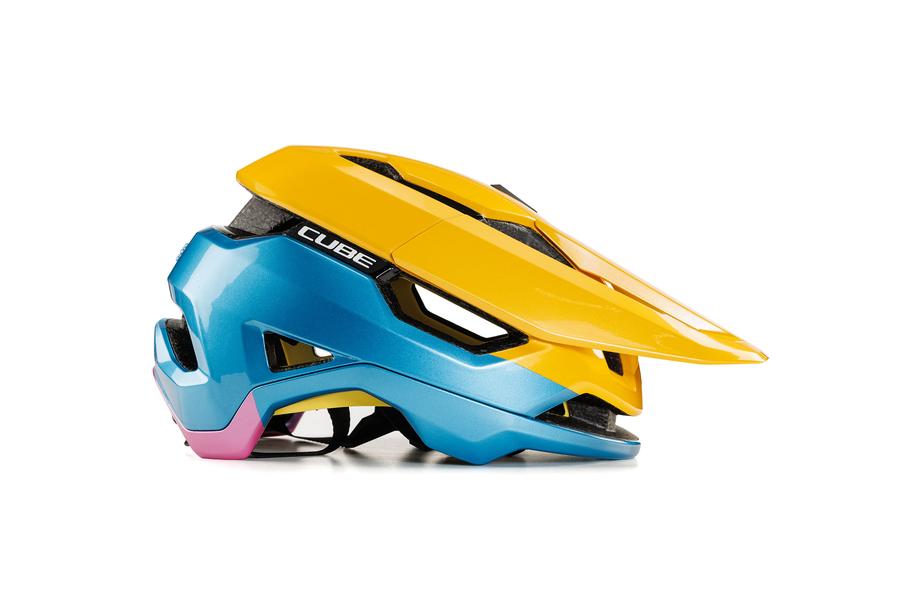 CUBE Casque TROOPER jaune´n´bleu´n´rose