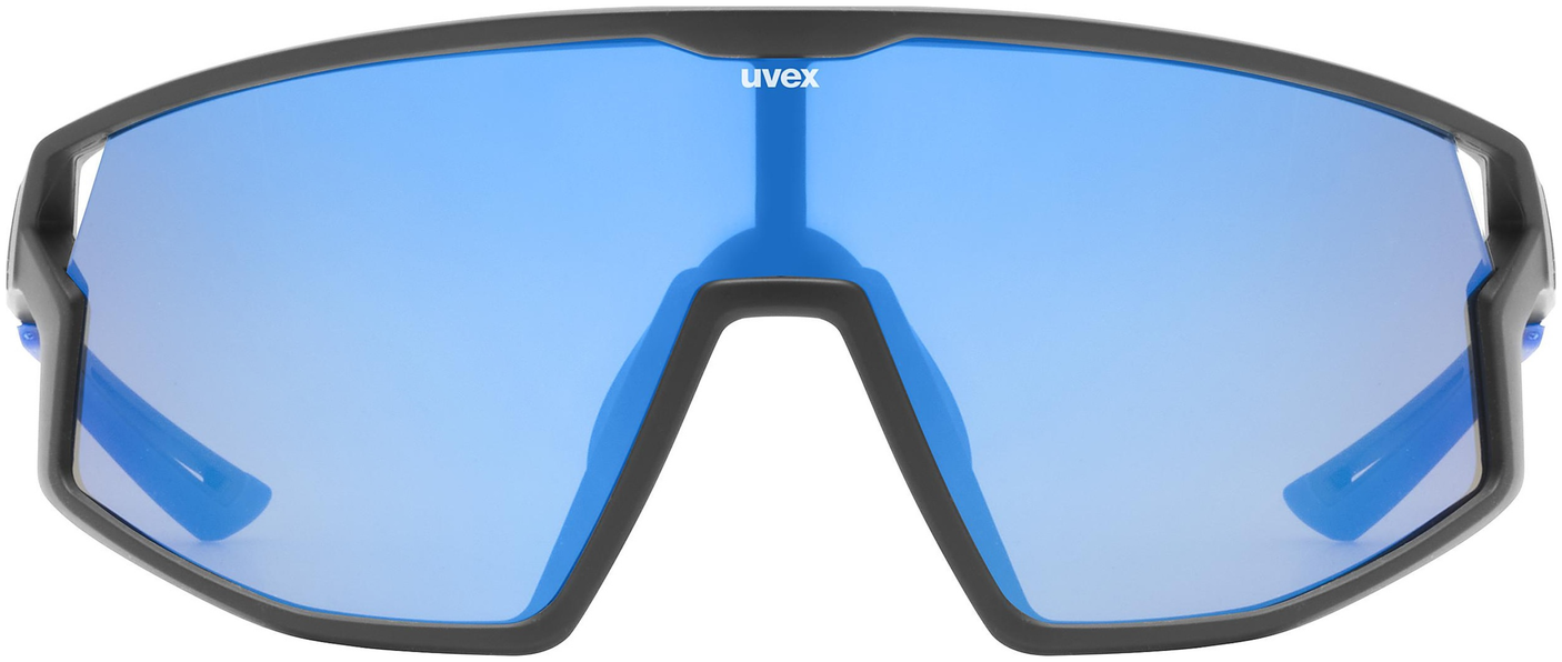uvex Skyryse Lunettes de vélo Noir Mat / Miroir Bleu