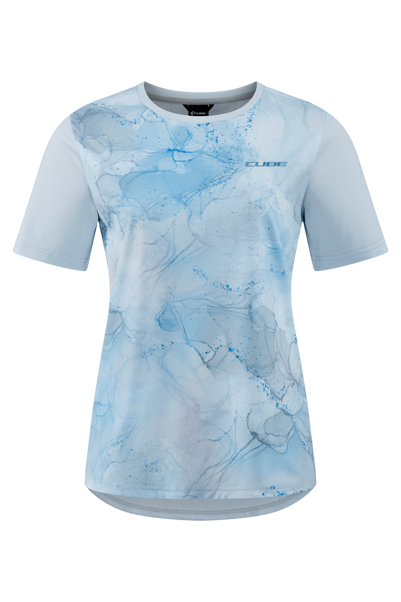 CUBE ATX WS Maillot col rond manches courtes marbré