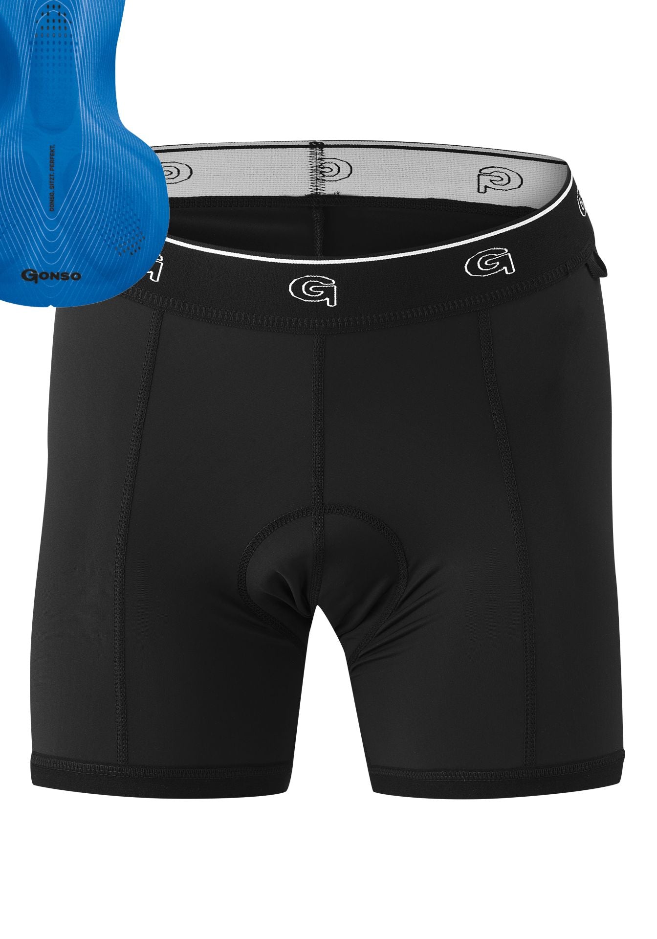 Cuissard de vélo Gonso Sitivo avec rembourrage de siège doux pour homme noir