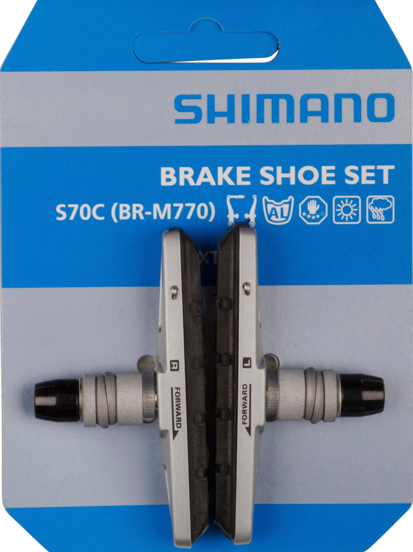 Shimano S70C patins de frein Cartridge pour BR-T670 argent/noir