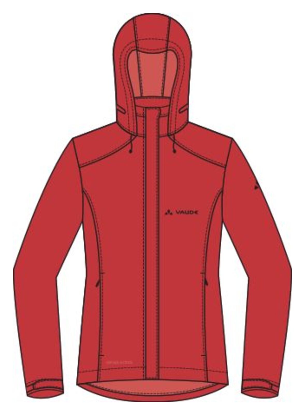 VAUDE Escape Veste Lumière Vélo Femme rouge