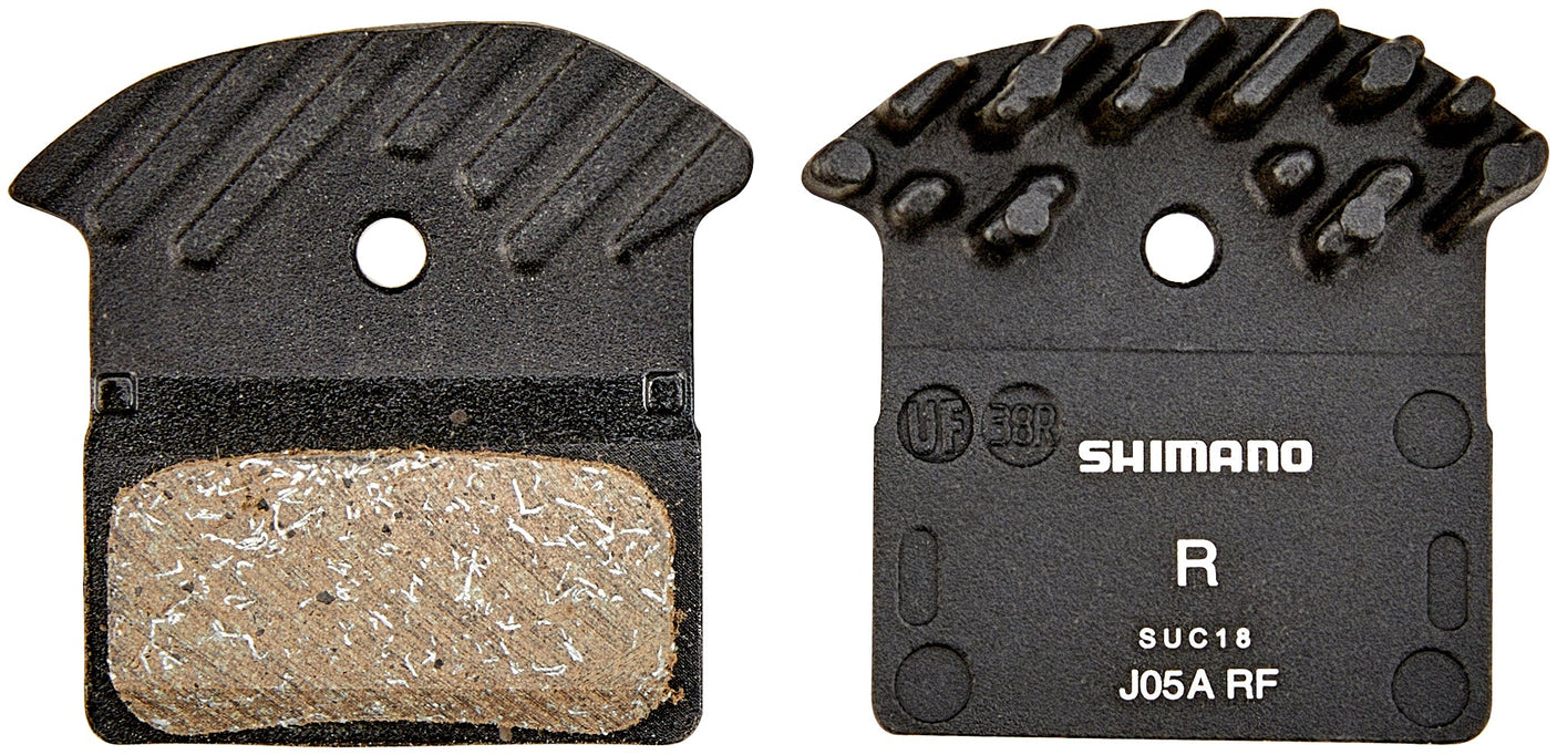 Shimano J05A-RF patins de frein à disque en résine avec ailettes de refroidissement pour XTR/XT/SLX/Deore/Alfine/Ultegra