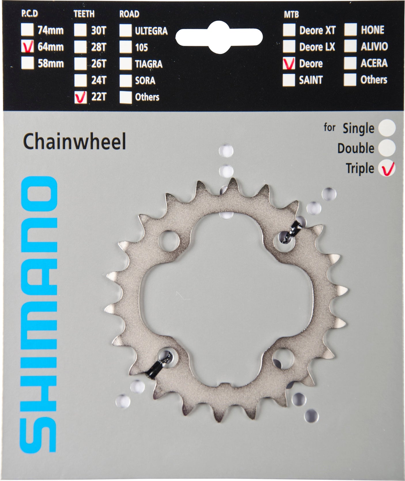 Shimano Deore FC-M532 plateau 3x9 vitesses argent