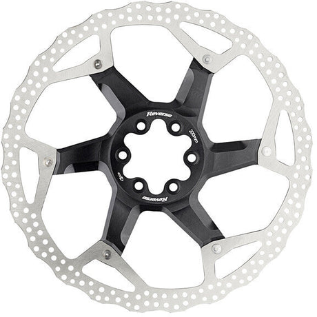 Disque de frein Reverse 6 trous Aluminium/Acier noir/argenté