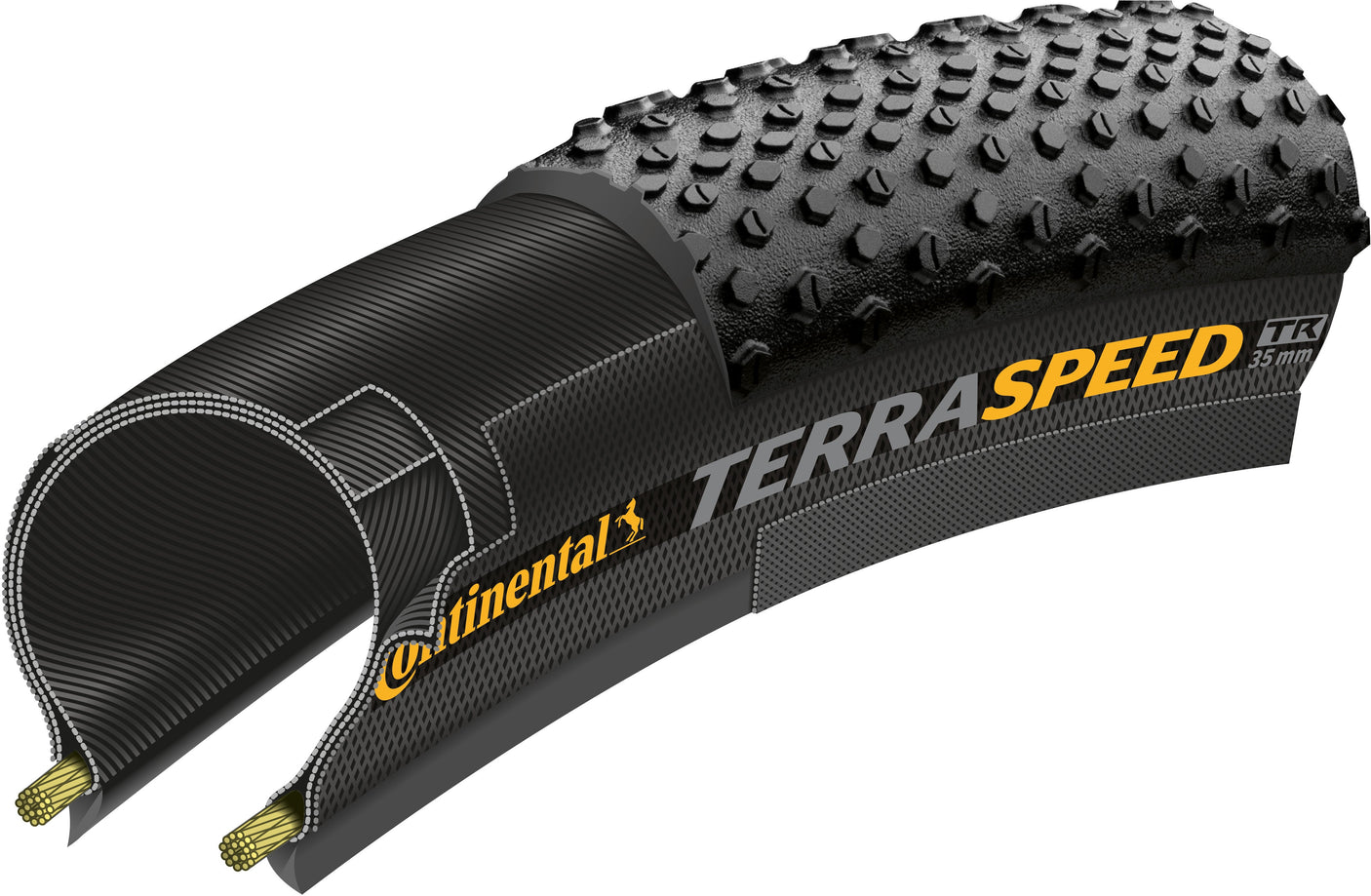 Continental Terra Speed ProTection pneu pliant 700x45C TLR E-25 noir/marron