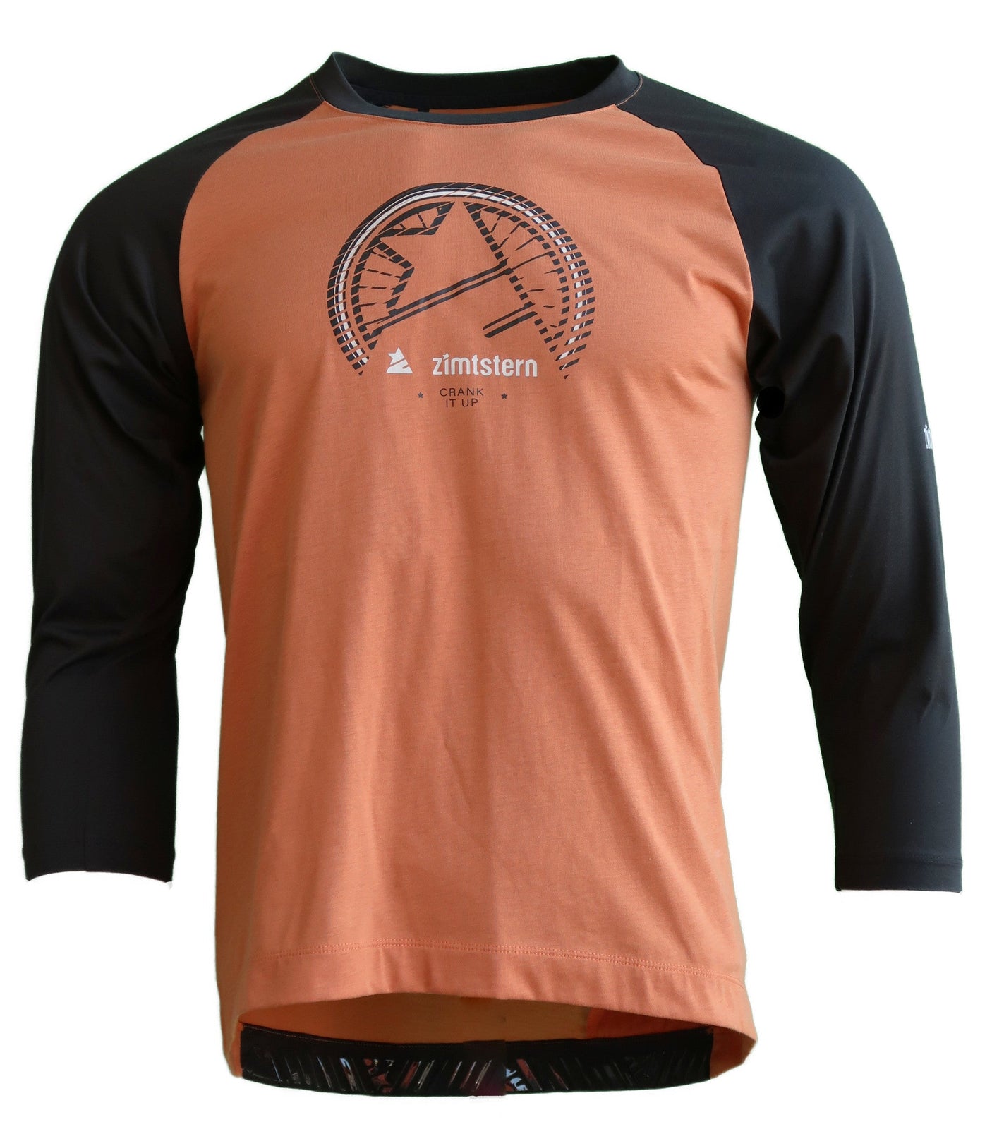 Zimtstern PureFlowz Shirt 3/4 Homme Orange Brûlé/ Pirate Black