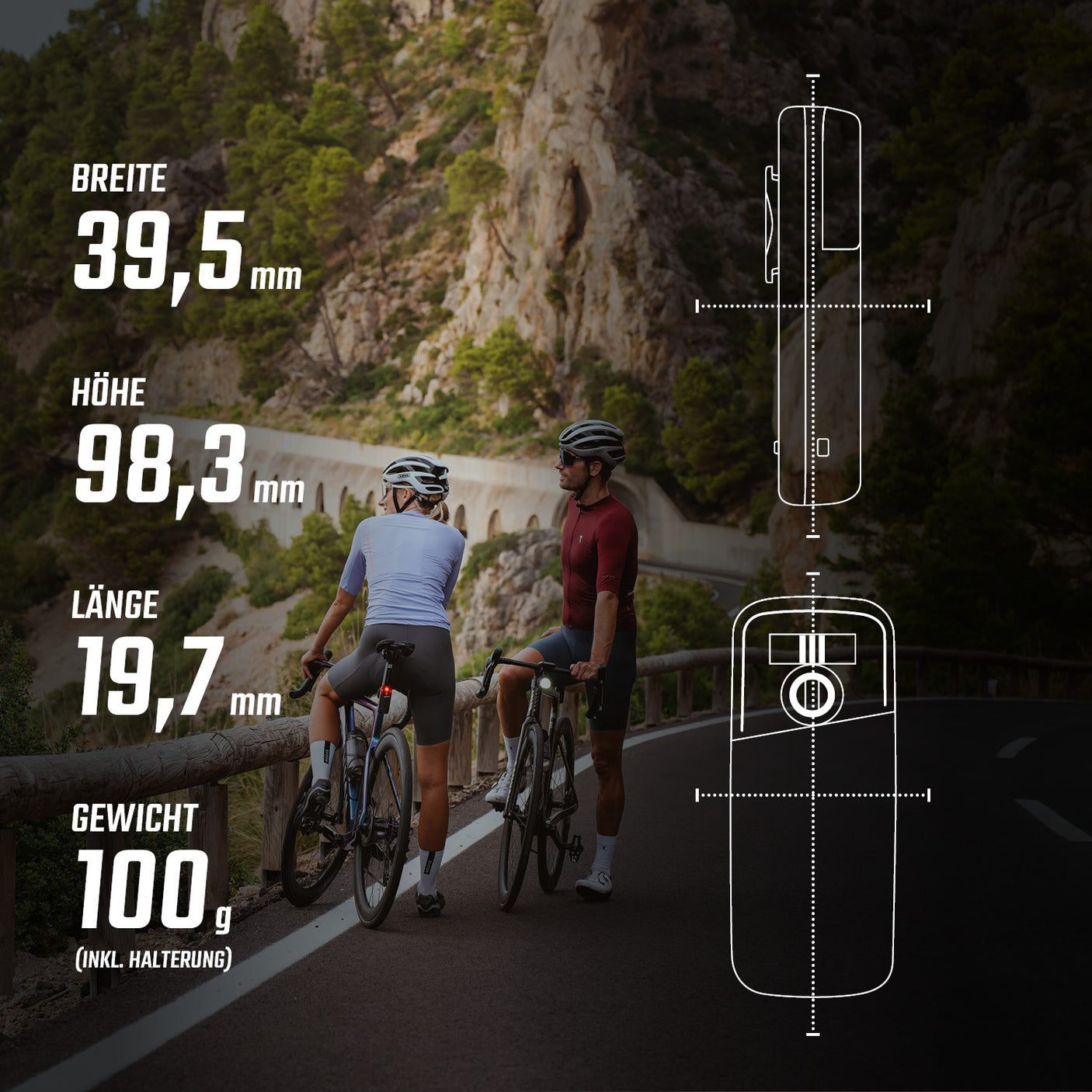 Sigma RECO 80 Link Radar avec feu arrière homologué StVZO