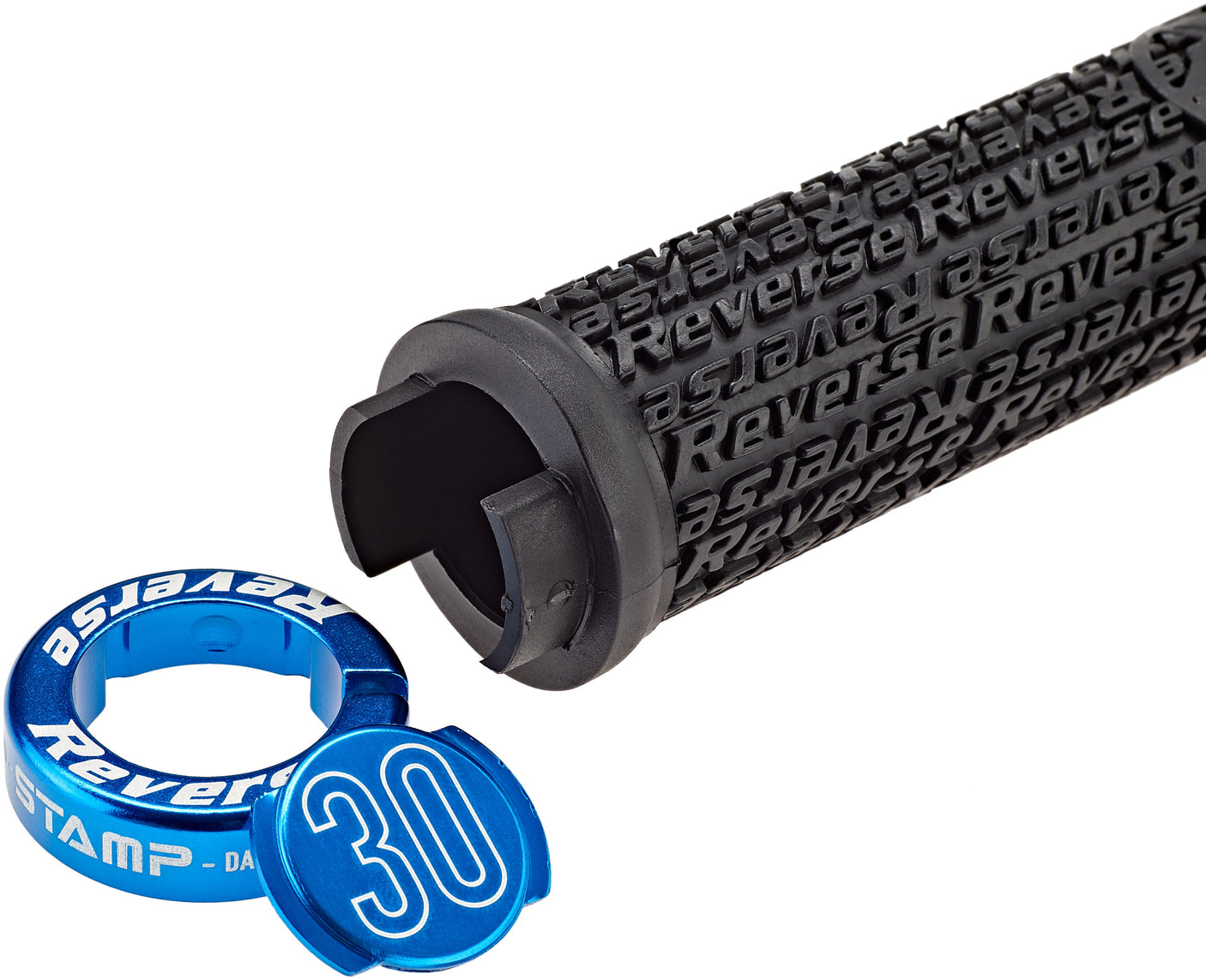 Reverse Stamp Lock On poignées noir/bleu