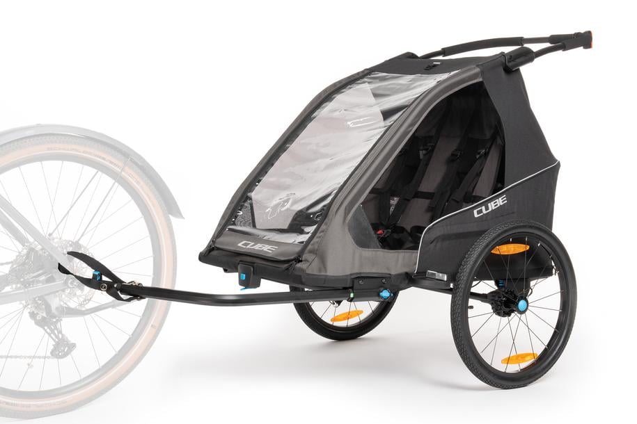 Cube remorque enfant Double PURE noir, gris