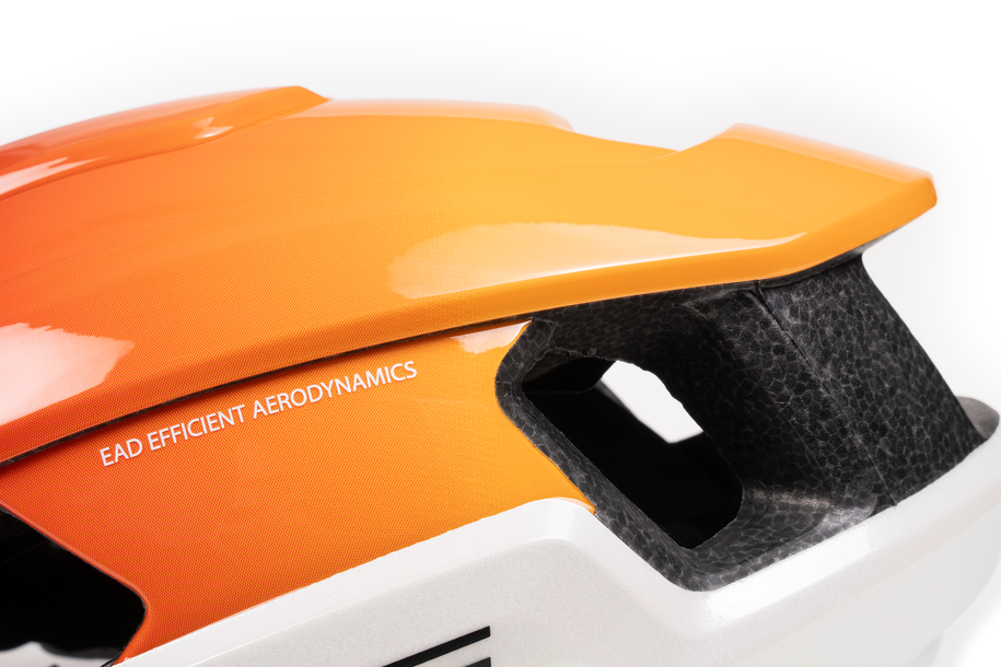 Cube Casque HERON Teamline blanc'n'orange