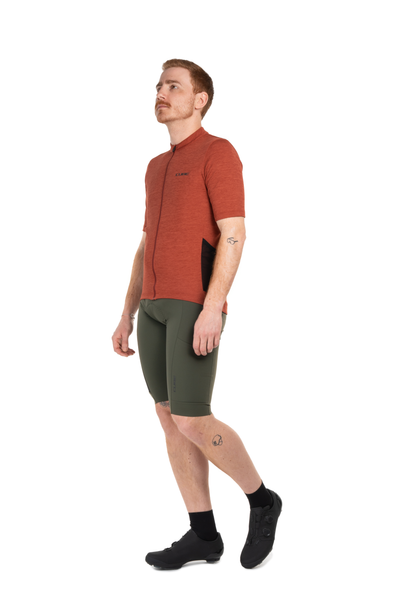 Cube GRAVEL Maillot Full Zip CARGO manches courtes rouge