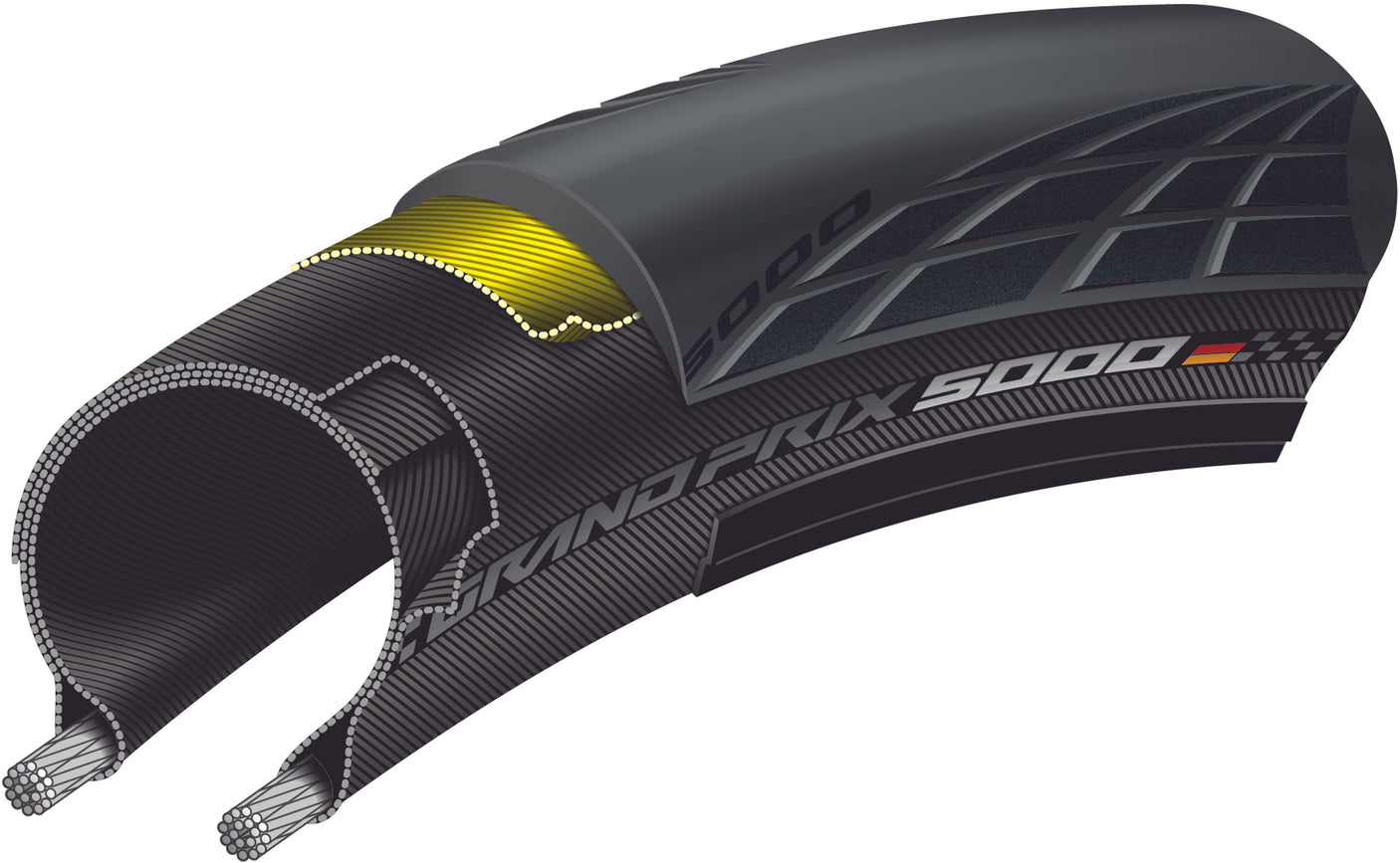 Continental GrandPrix 5000 pneu pliable 700x28C noir