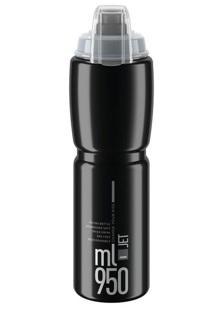 Bouteille d'eau Elite Jet Plus 950ml noir/gris logo