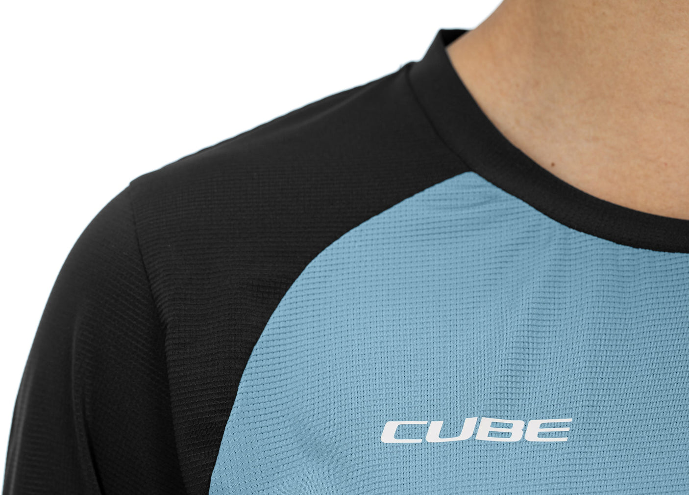 CUBE ATX WS Maillot col rond manches longues blue´n´black