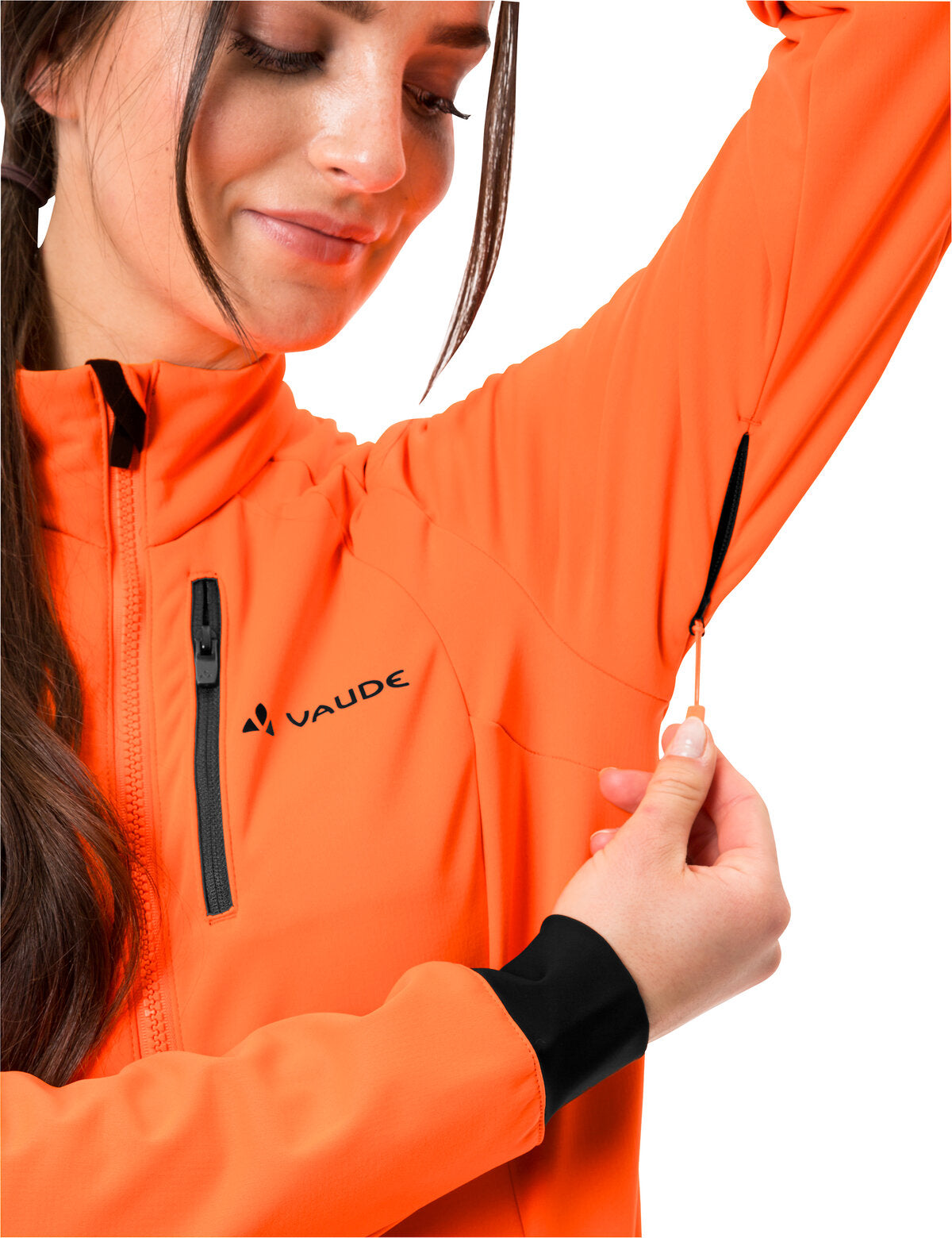 VAUDE Posta Softshell Veste Femme orange néon