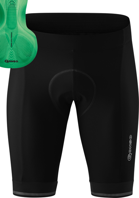 Gonso SITIVO - cuissard vélo homme black / vert vif