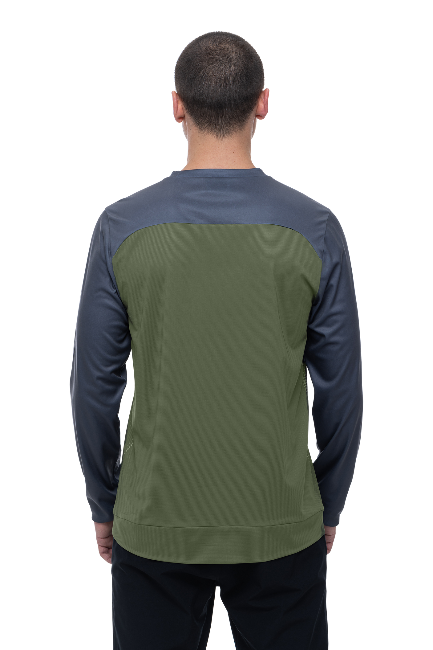 CUBE ATX Maillot col rond TM manches longues olive´n´grey Homme