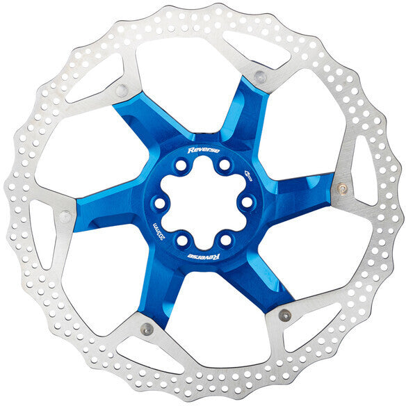 Disque de frein Reverse 6 trous Aluminium/Acier bleu