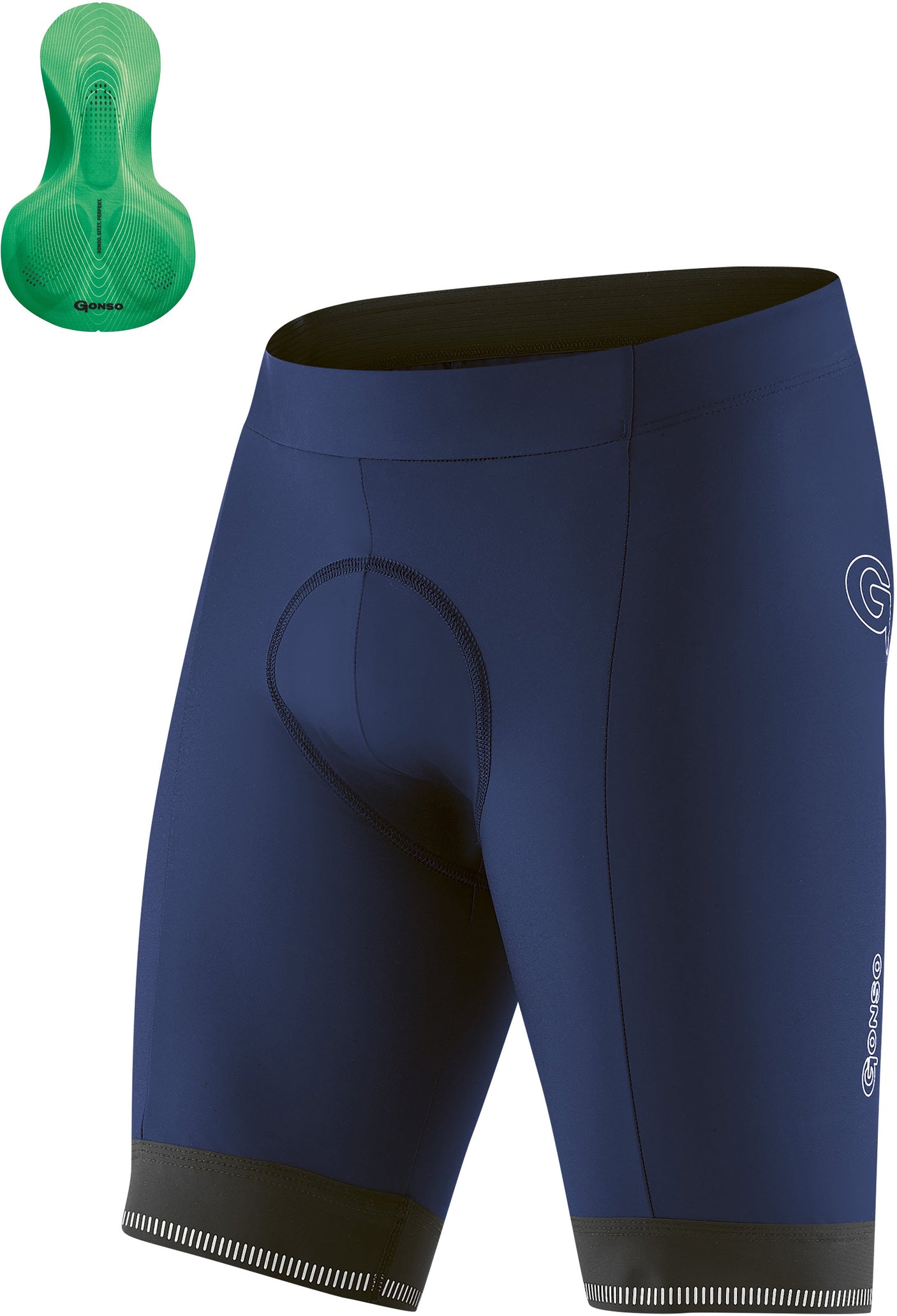 Cuissard Gonso Sitivo avec rembourrage fixe pour homme bleu