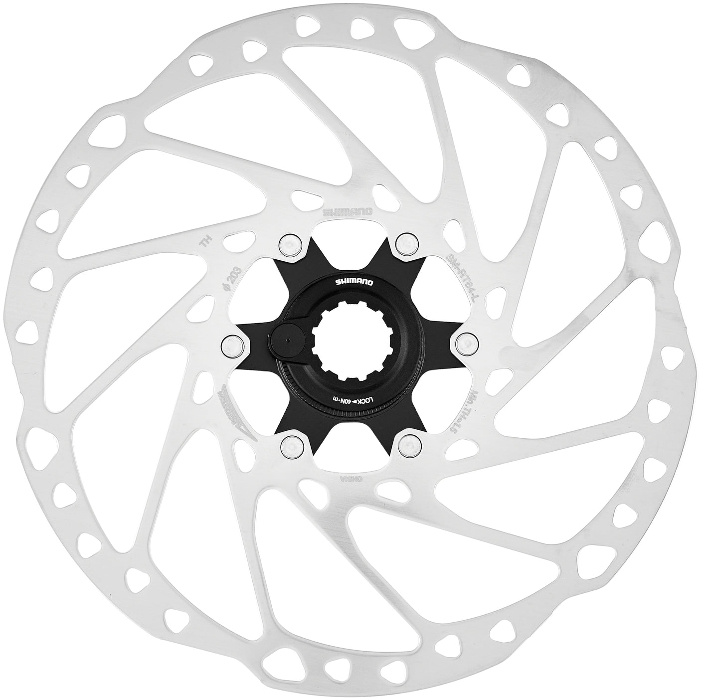Shimano SM-RT64 disque de frein avec anneau de fermeture magnétique 203mm