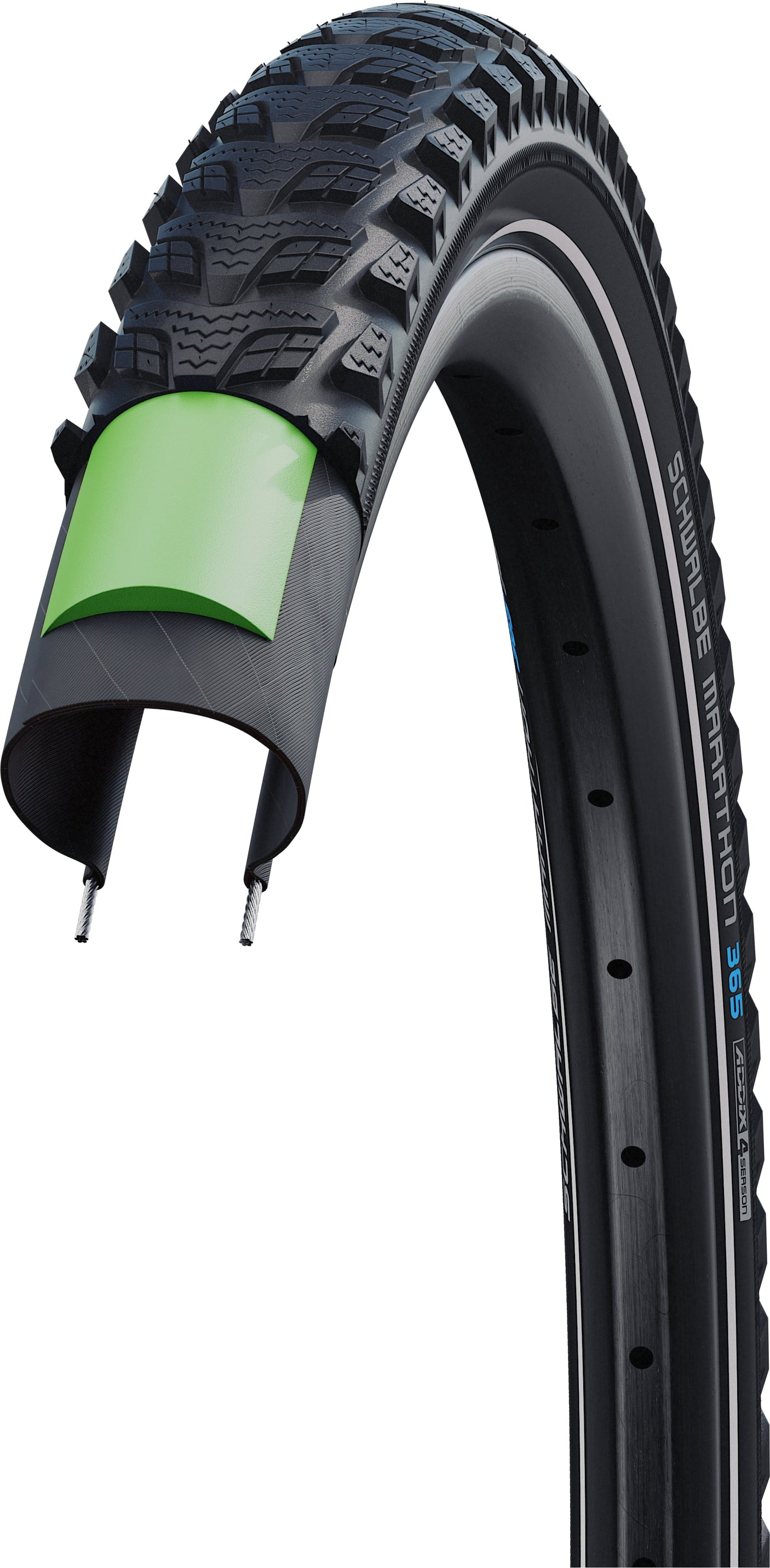 Schwalbe Marathon 365 Performance pneu à tringle rigide 28x2.00" GreenGuard Reflex noir
