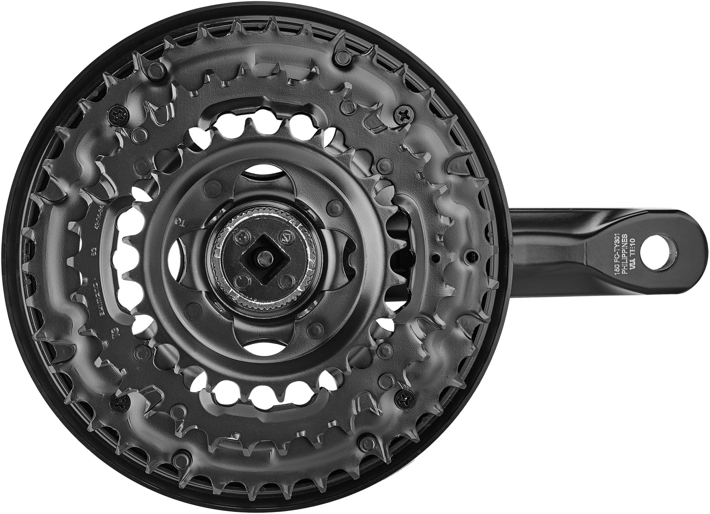 Shimano FC-TY301 pédalier carré 6/7/8 vitesses 42/34/24 dents noir