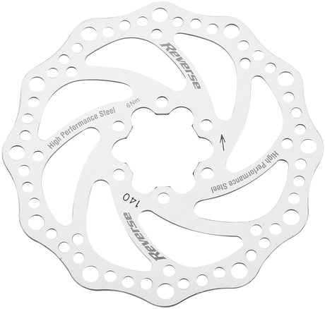 Reverse disque de frein 6 trous acier argenté