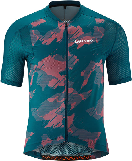 Gonso Ardole Maillot de vélo à manches courtes et fermeture éclair intégrale pour homme petrol