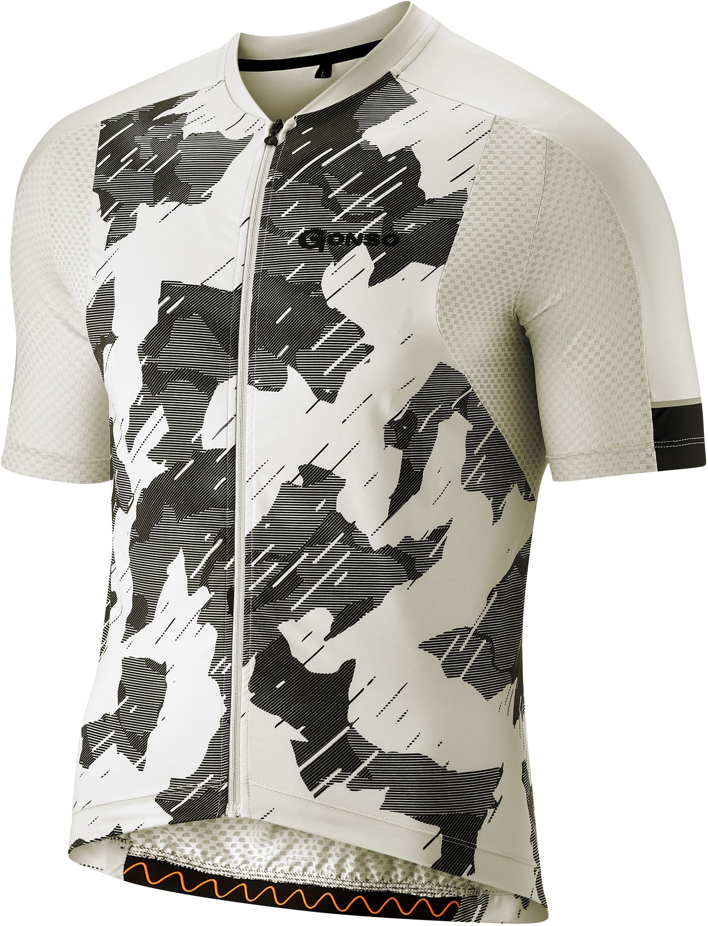 Gonso Ardole Maillot de vélo à manches courtes zippé intégral Homme blanc/gris