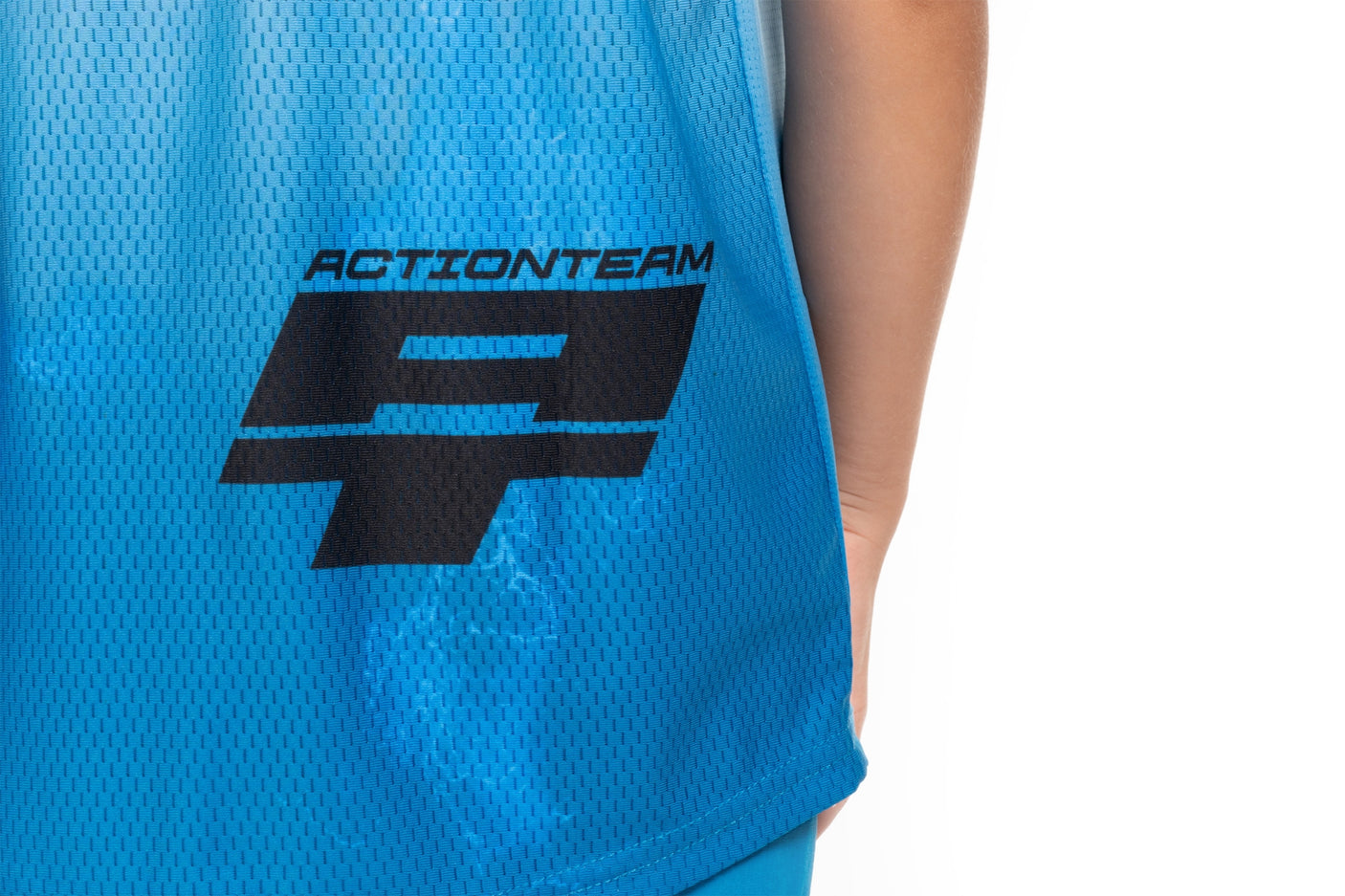 CUBE MTB Maillot ROOKIE X Actionteam manches courtes topas bleu