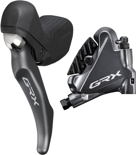 Shimano GRX ST-RX810/BR-RX810 Set de freins à disque avant Flat Mount 2 vitesses gris/noir