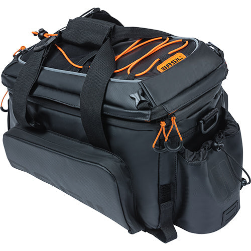 Basil Miles Trunkbag XL Pro Sacoche de porte-bagages 9-36l Bâche noir/orange