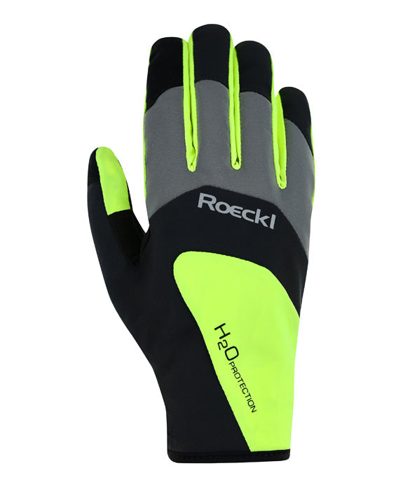 Gants Roeckl Rapallo Dress Noir/Jaune fluo
