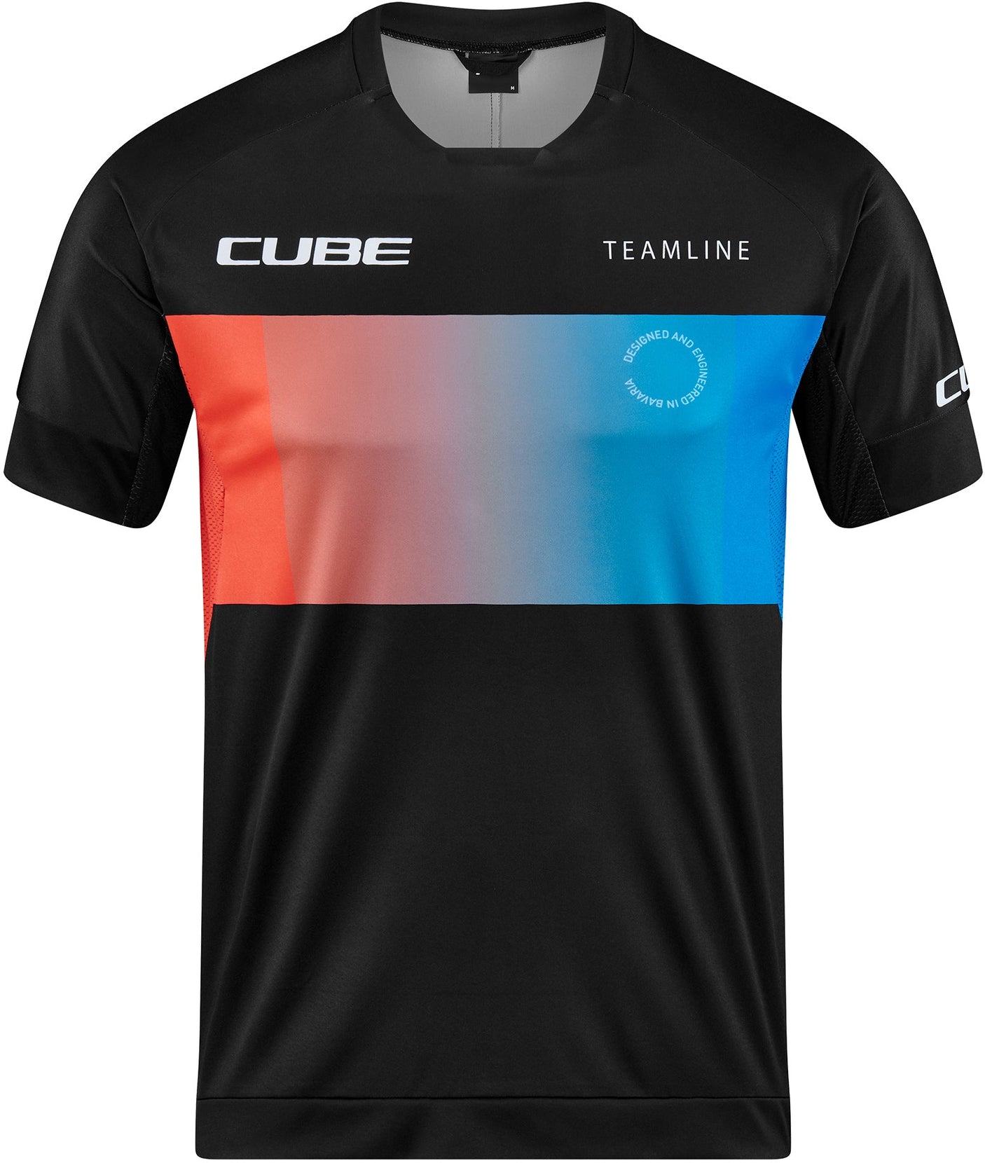 CUBE TEAMLINE Maillot col rond manches courtes black´n´blue´n´red